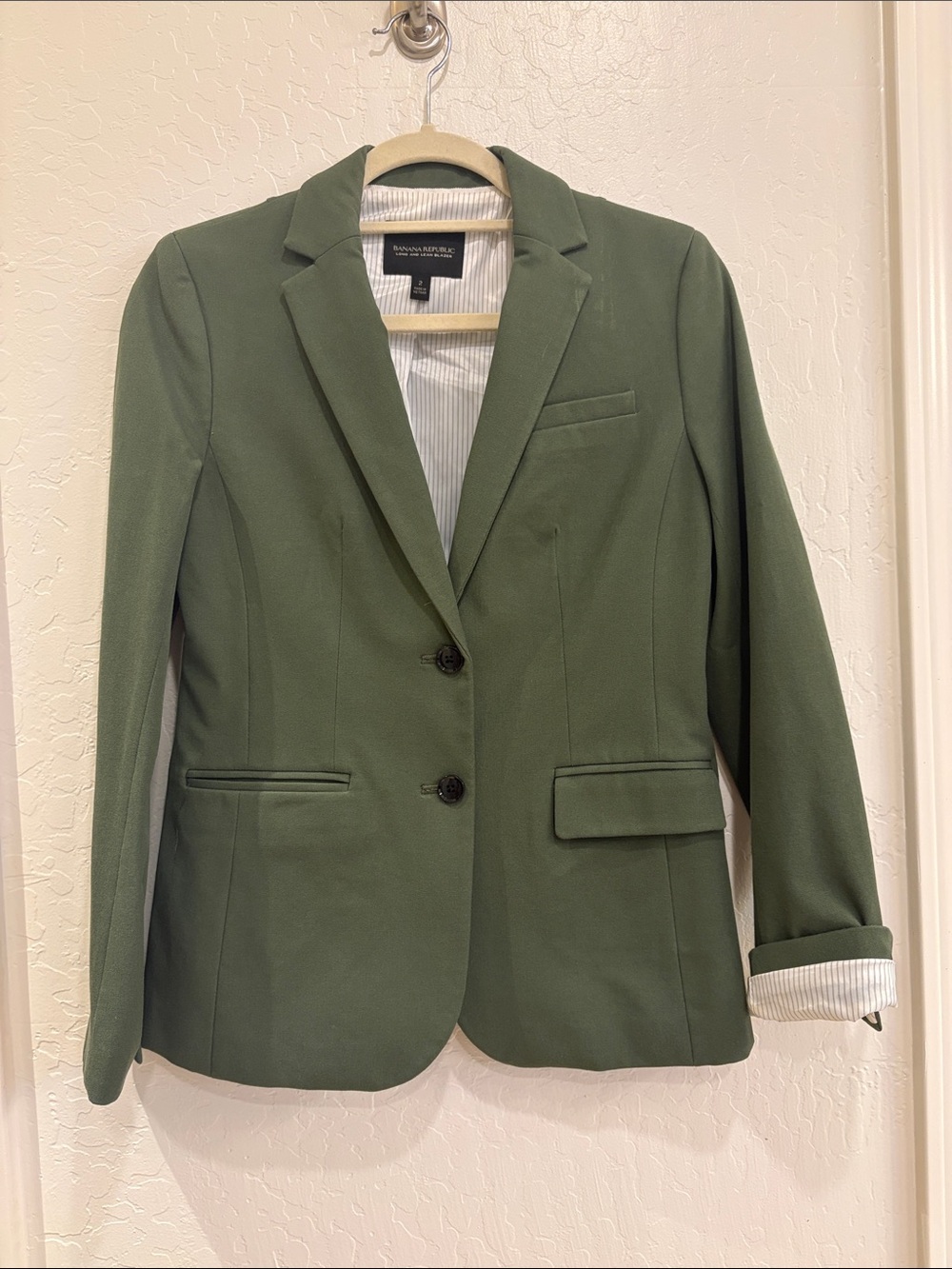 Banana Republic Olive Green Tailored Women's Blazer